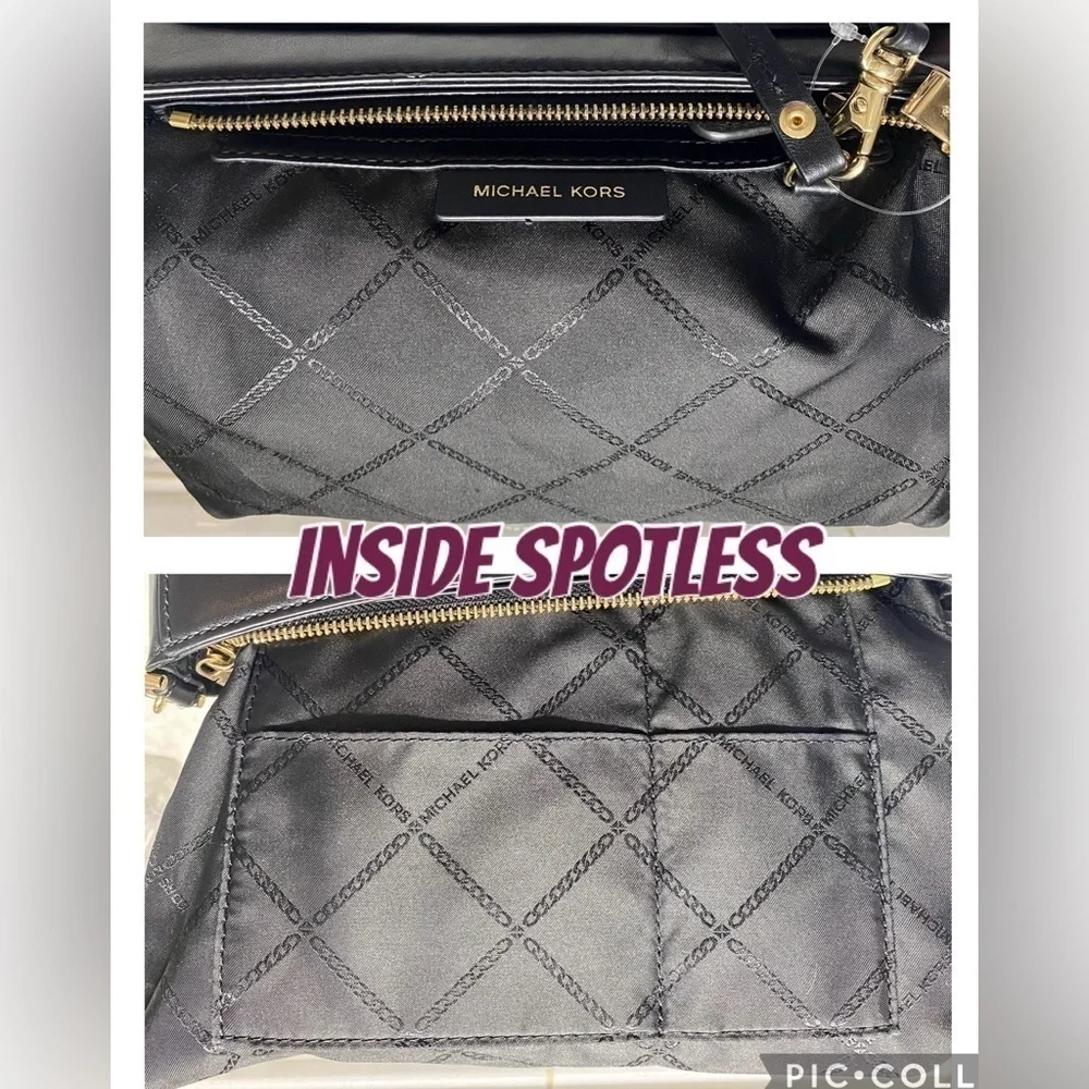 MICHAEL KORS Gloria Soft Leather Front Pocket Black Crossbody - Picture 14 of 17
